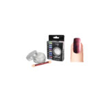 Chrome nail powder red